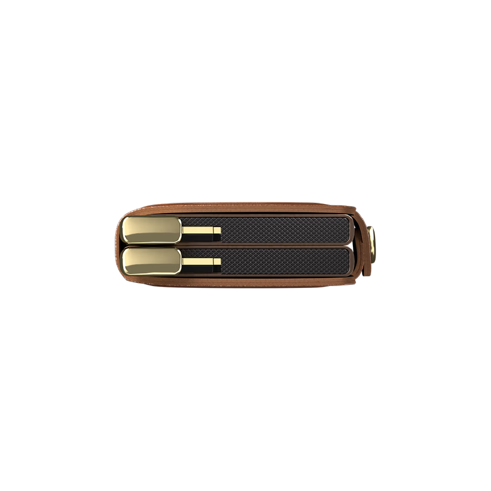 Premium Twinwallet Emboss Line Cognac