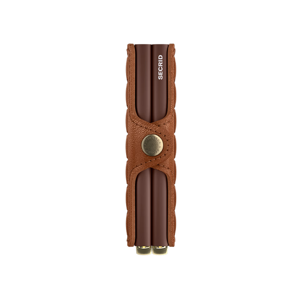 Premium Twinwallet Emboss Line Cognac