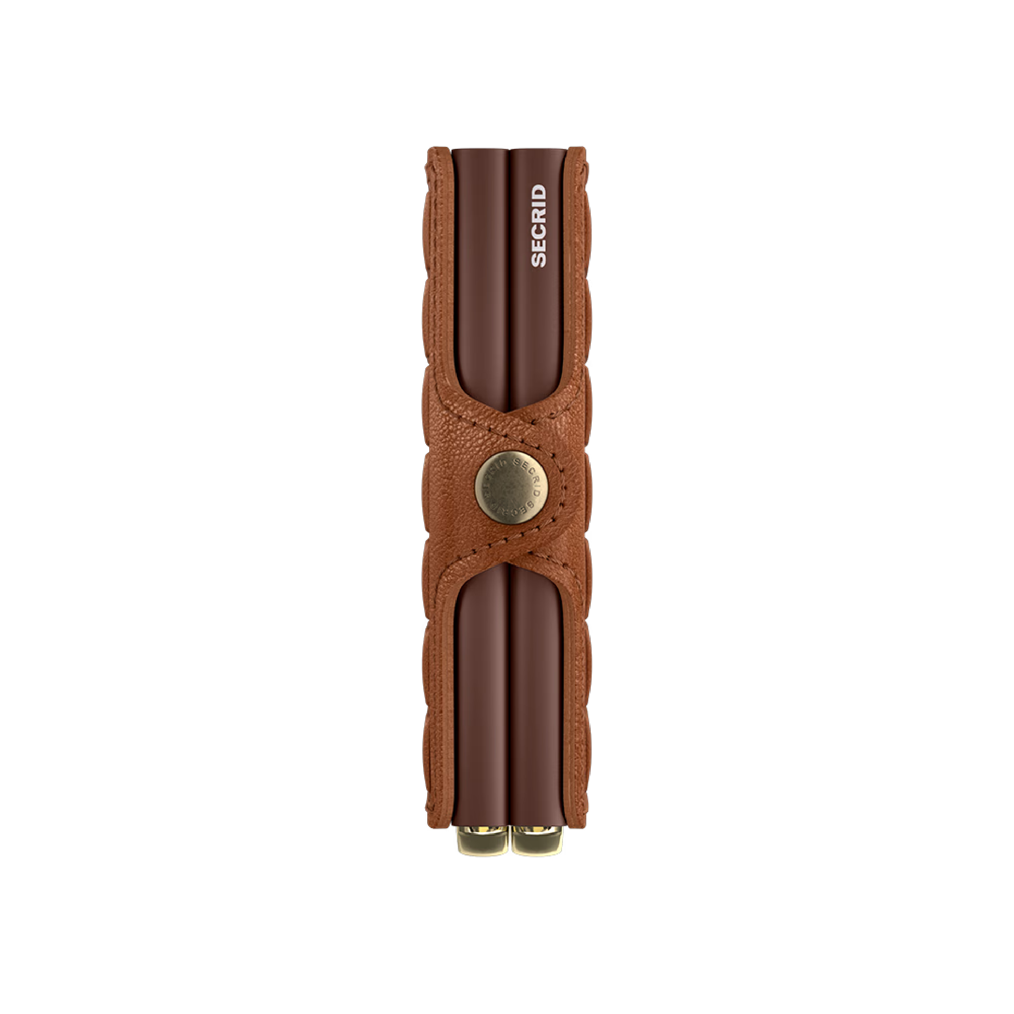 Premium Twinwallet Emboss Line Cognac