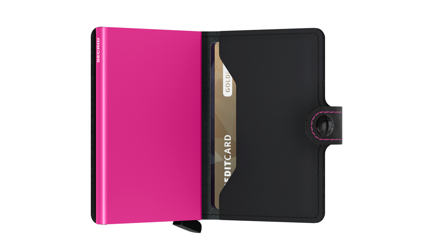 Miniwallet Matte Black Fuchsia
