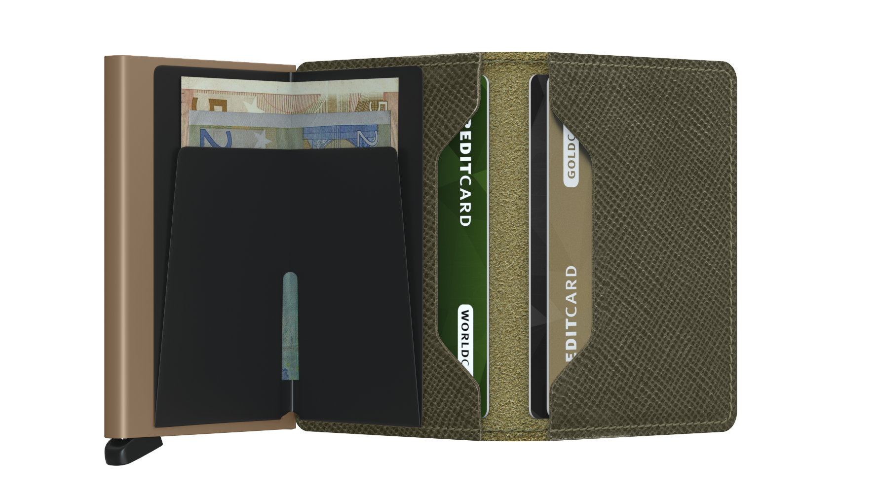 【 Slimwallet 限時優惠 】Saffiano Olive 送 Coinpocket 一個
