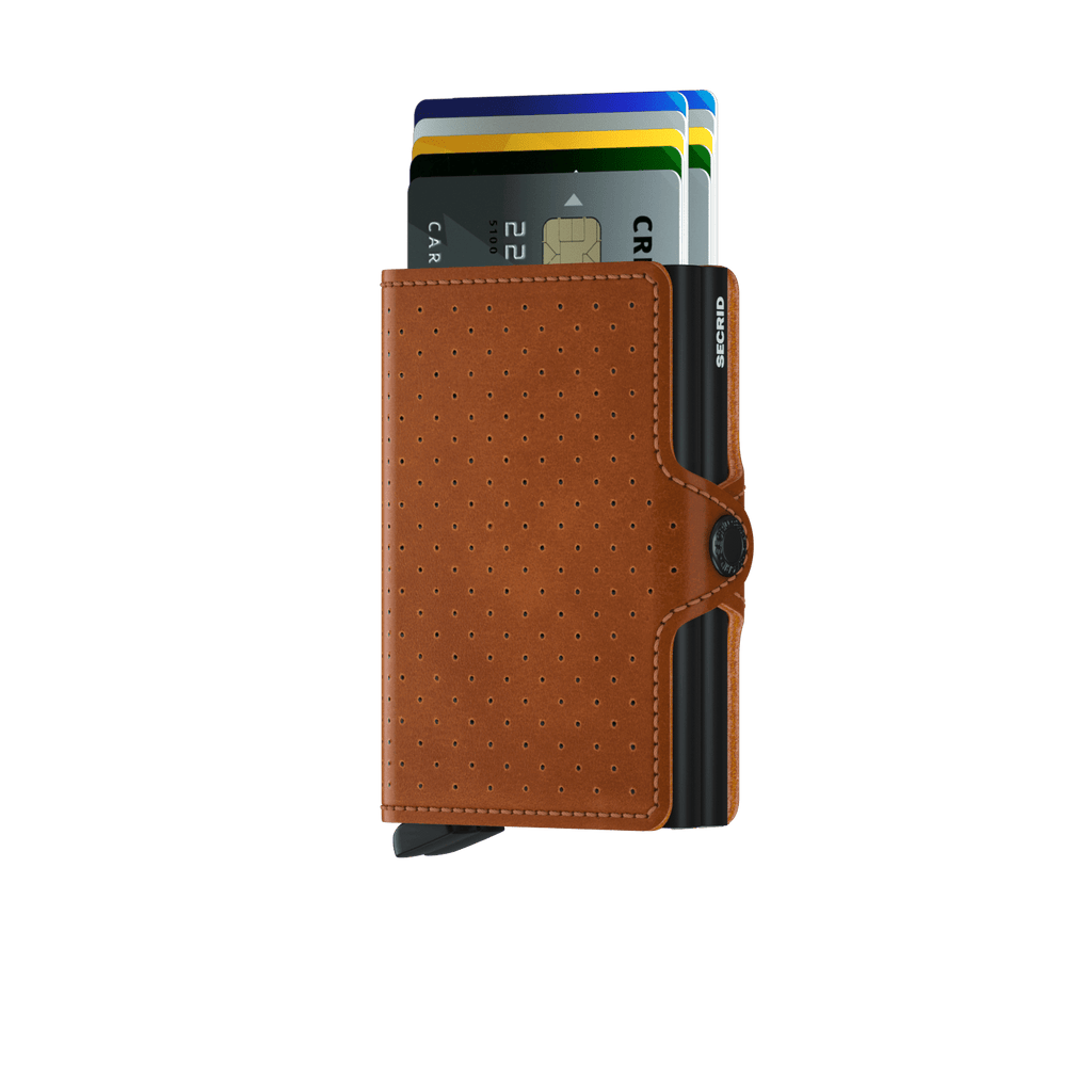 【 Twinwallet 限時優惠 】Perforated Cognac 送 Coinpocket 一個
