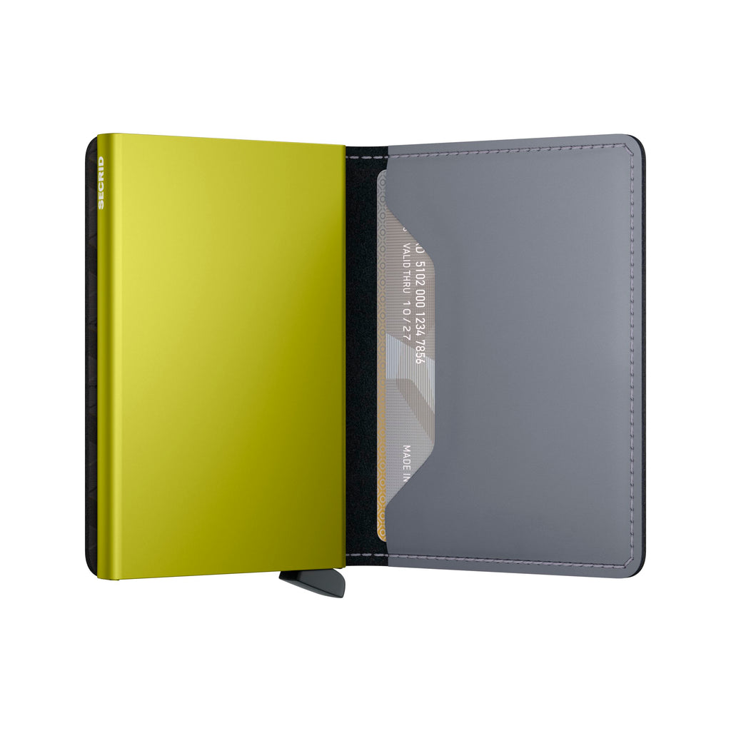 Slimwallet Matte Grey &amp; Lime