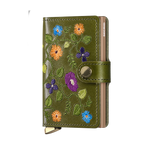 Premium Miniwallet Stitch Floral Olive