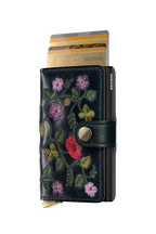 Premium Miniwallet Stitch Floral Black+