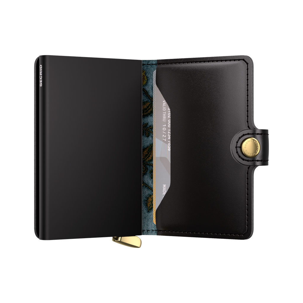 Premium Miniwallet Stitch Floral Black+
