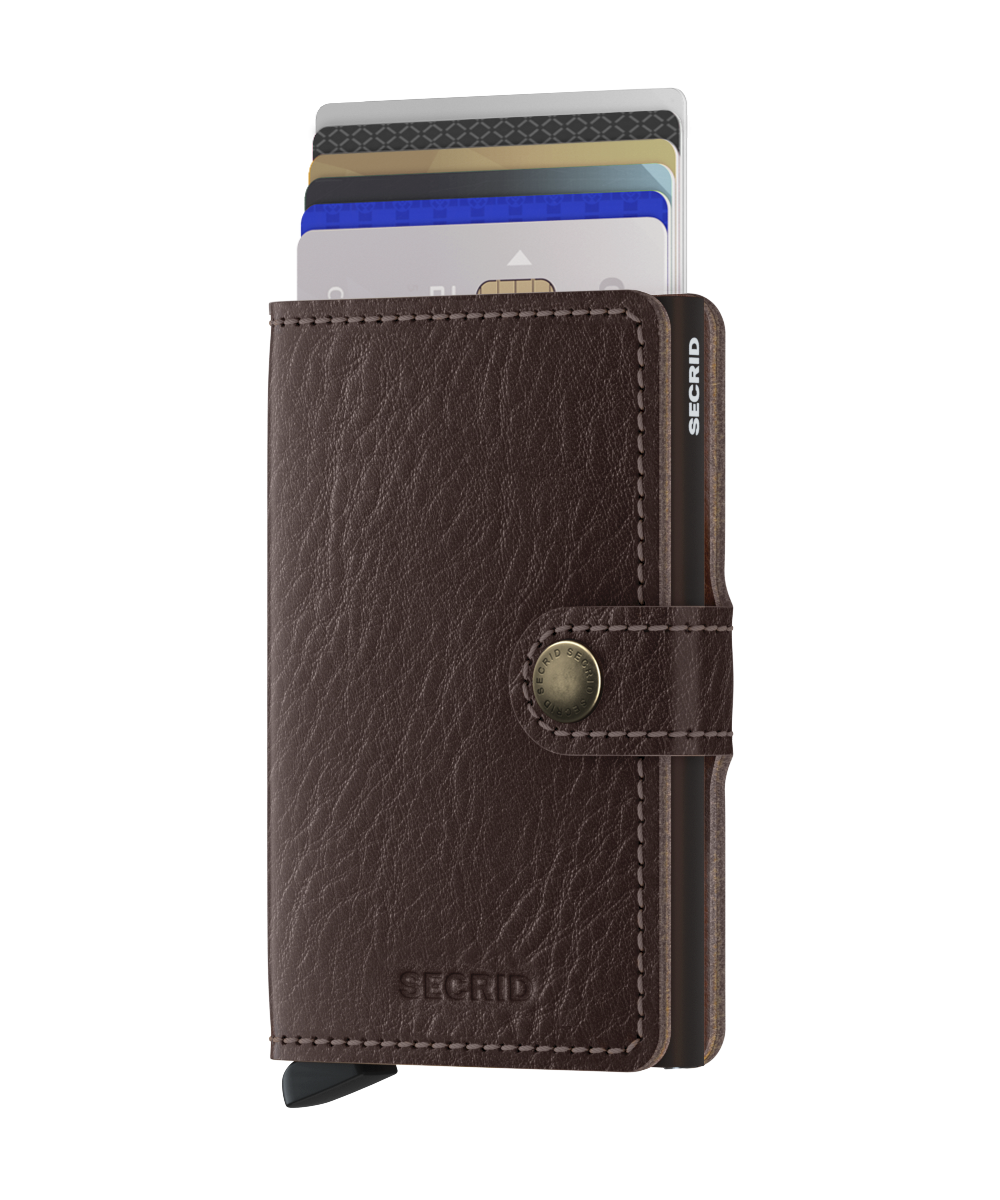 Miniwallet Veg Espresso Brown