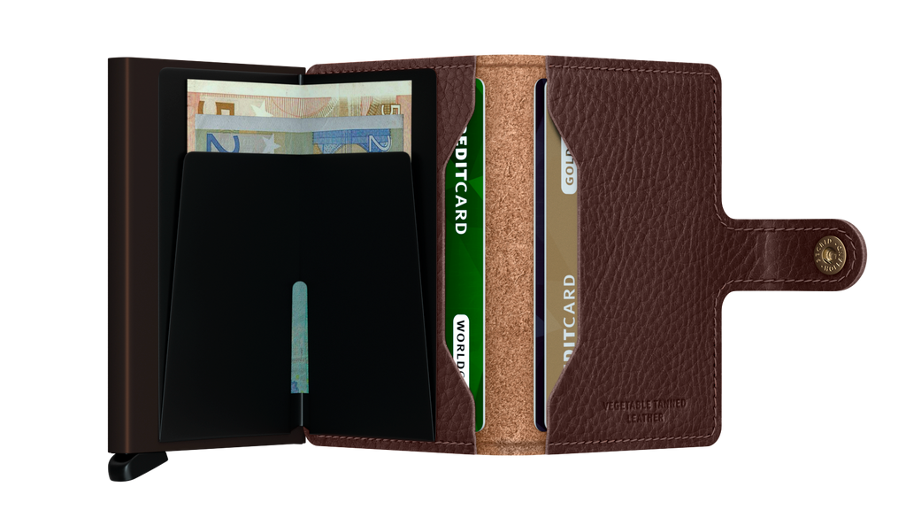 Miniwallet Veg Espresso Brown