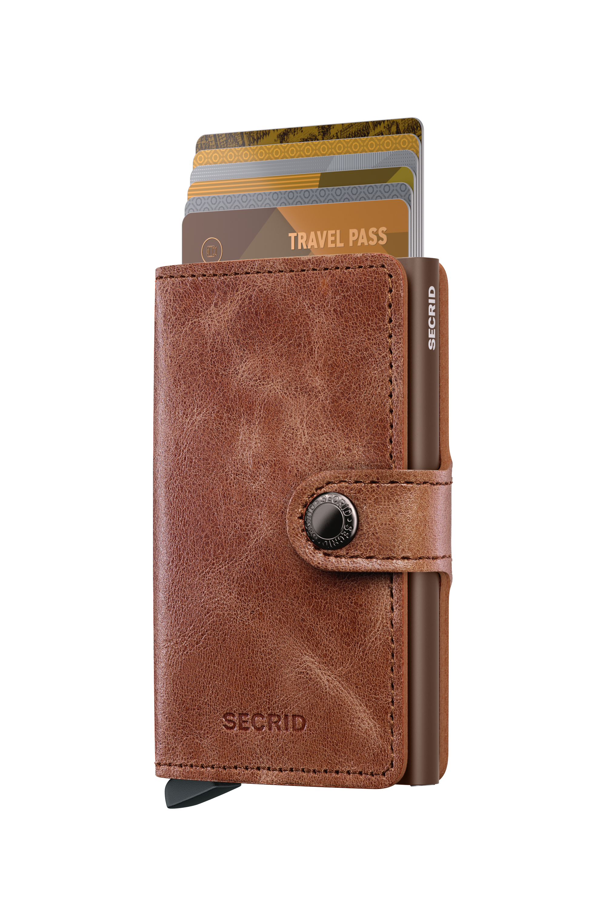 Miniwallet Vintage Cognac Brown