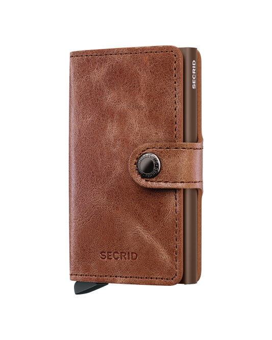 Miniwallet Vintage Cognac Brown