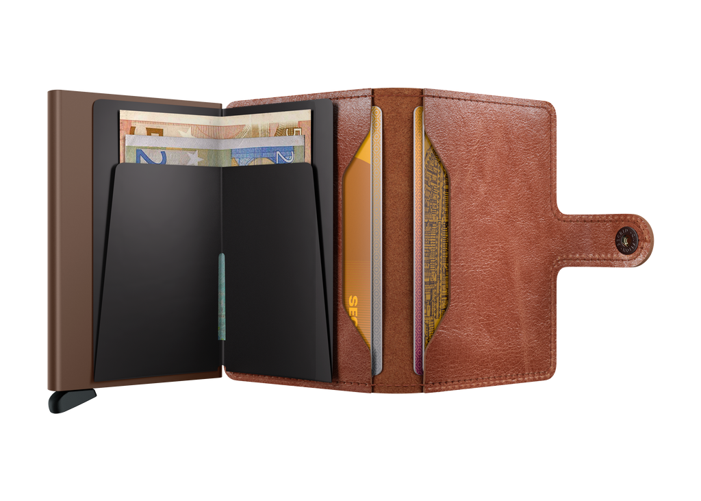 Miniwallet Vintage Cognac Brown