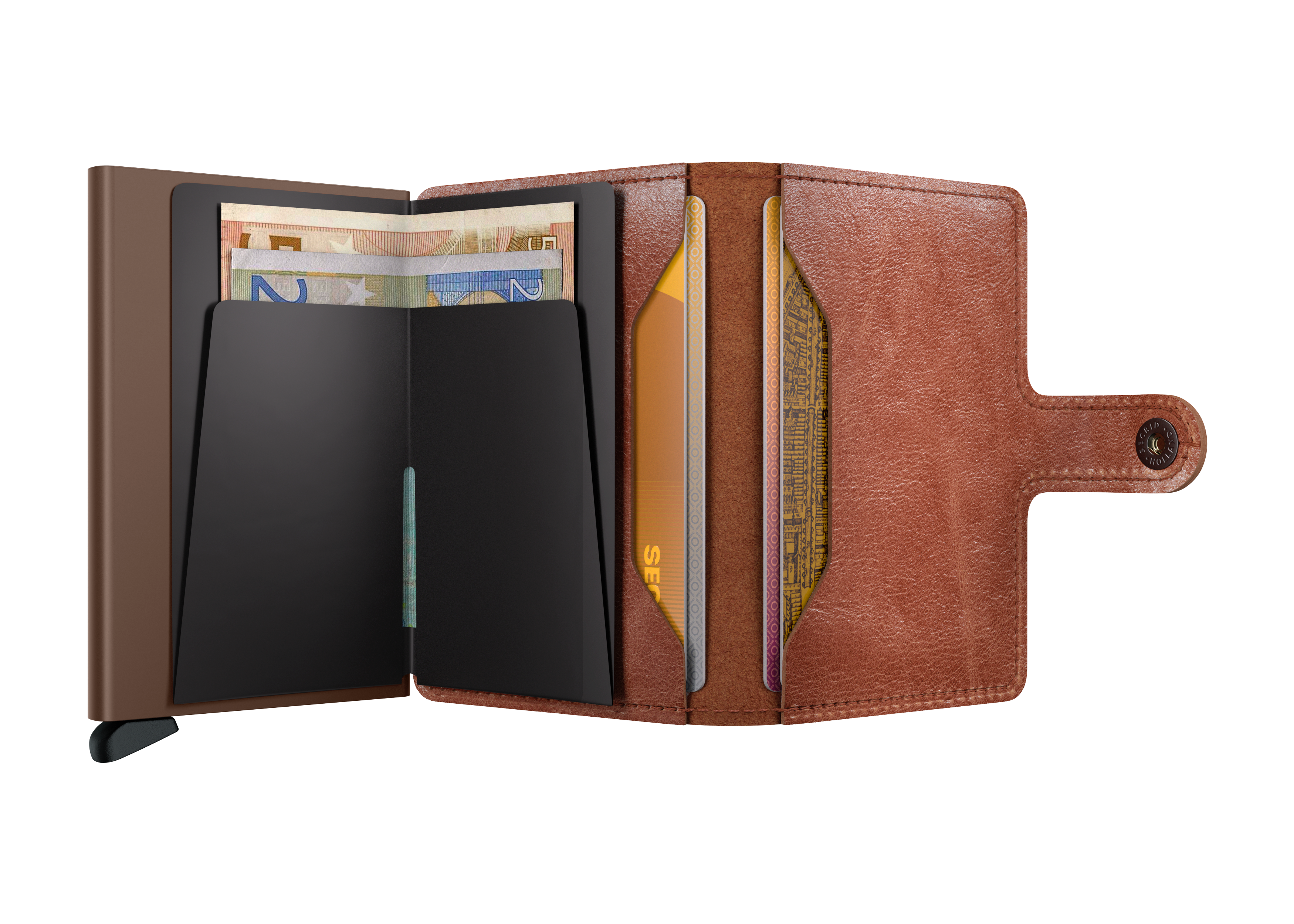 Miniwallet Vintage Cognac Brown