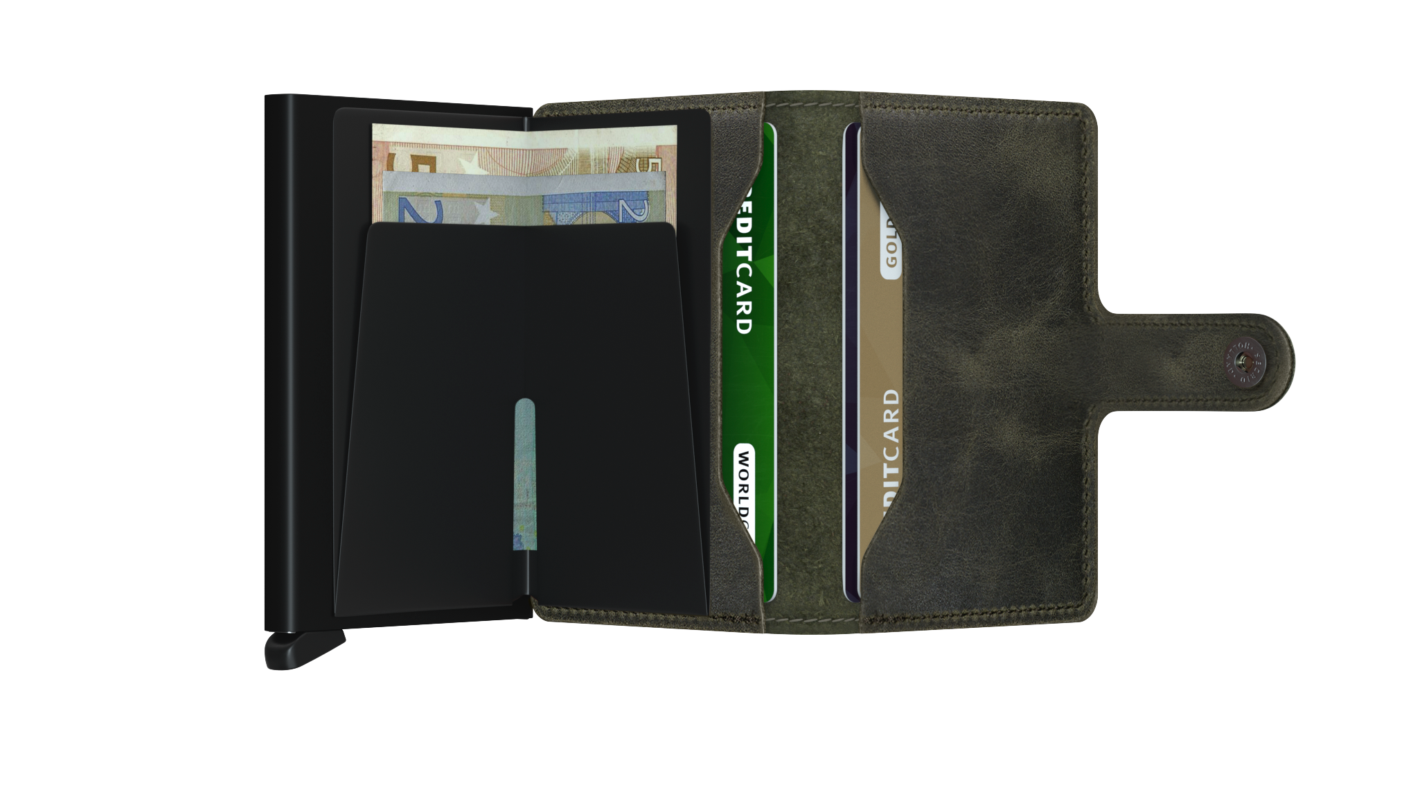 Miniwallet Vintage Olive Black