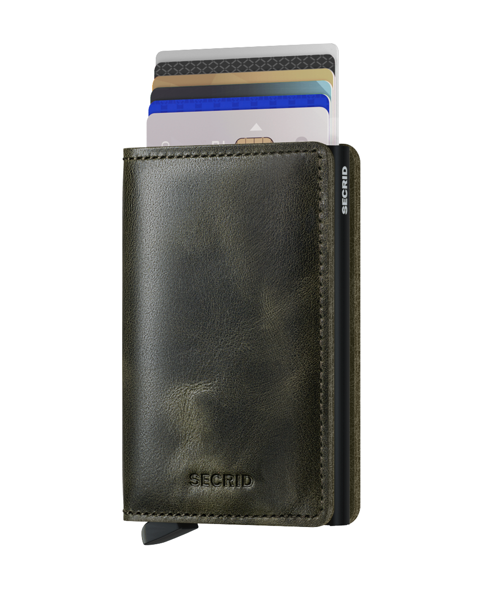 Slimwallet Vintage Olive Black