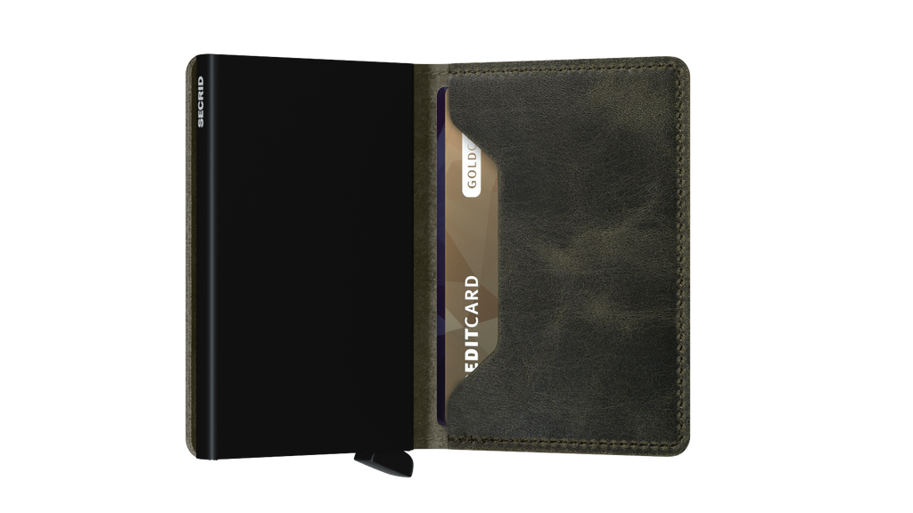 Slimwallet Vintage Olive Black