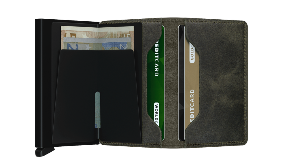 Slimwallet Vintage Olive Black