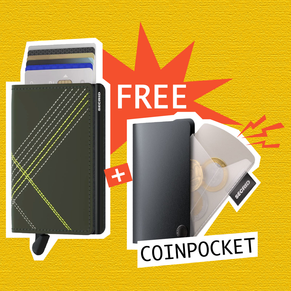 【 Slimwallet 限時優惠 】Stitch Linea Lime 送 Coinpocket 一個