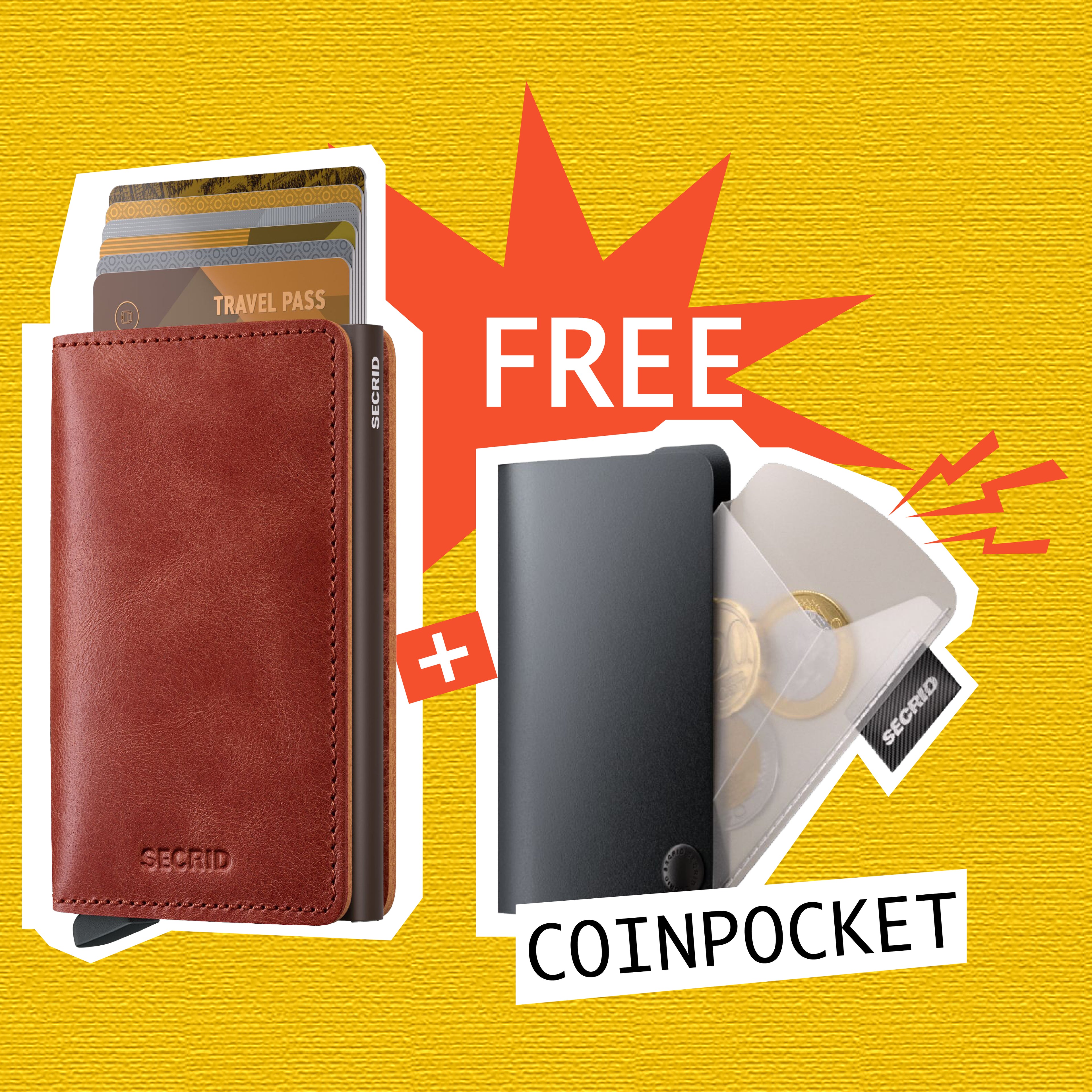【 Slimwallet 限時優惠 】Vintage Orange 送 Coinpocket 一個