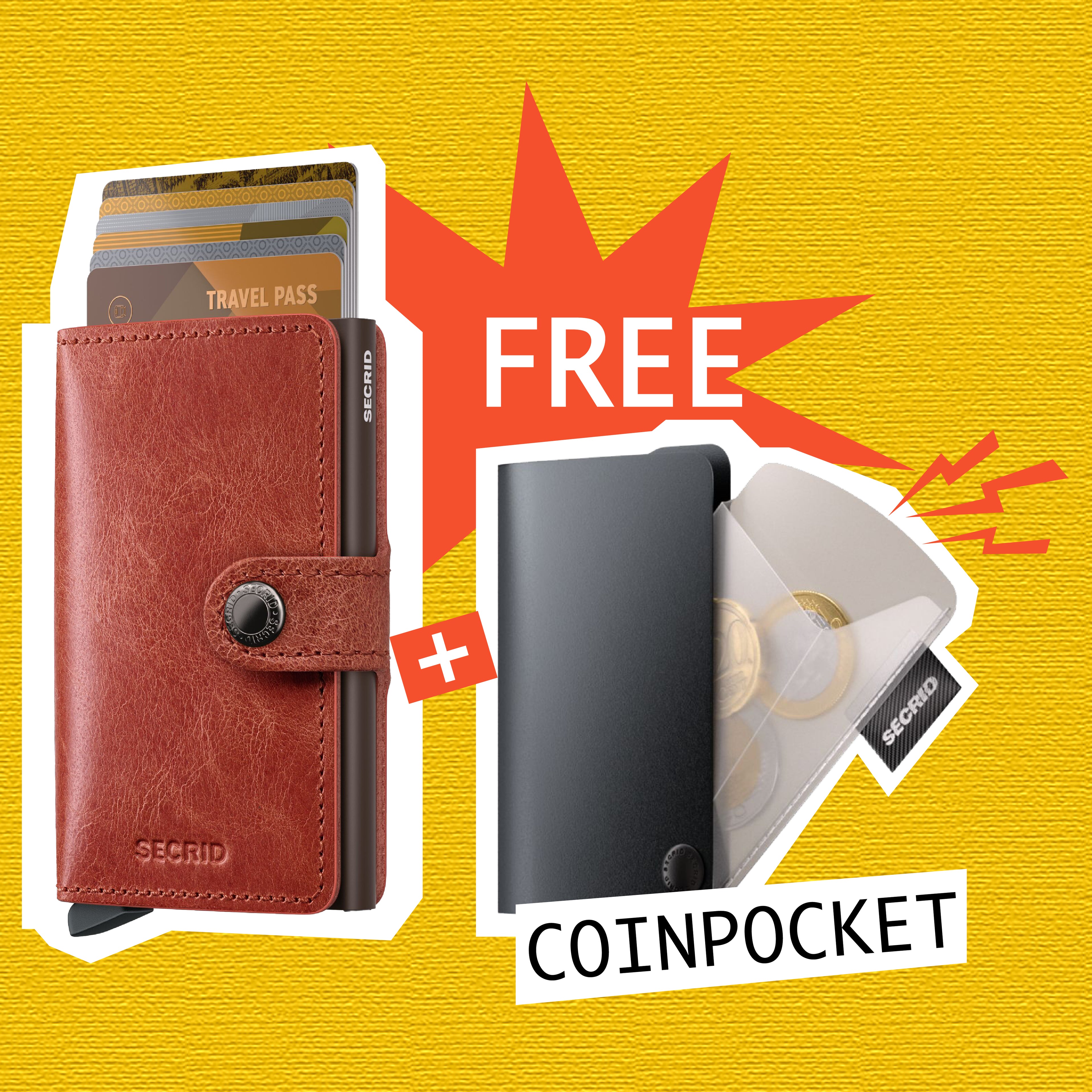 【 Miniwallet 限時優惠 】Vintage Orange 送 Coinpocket 一個