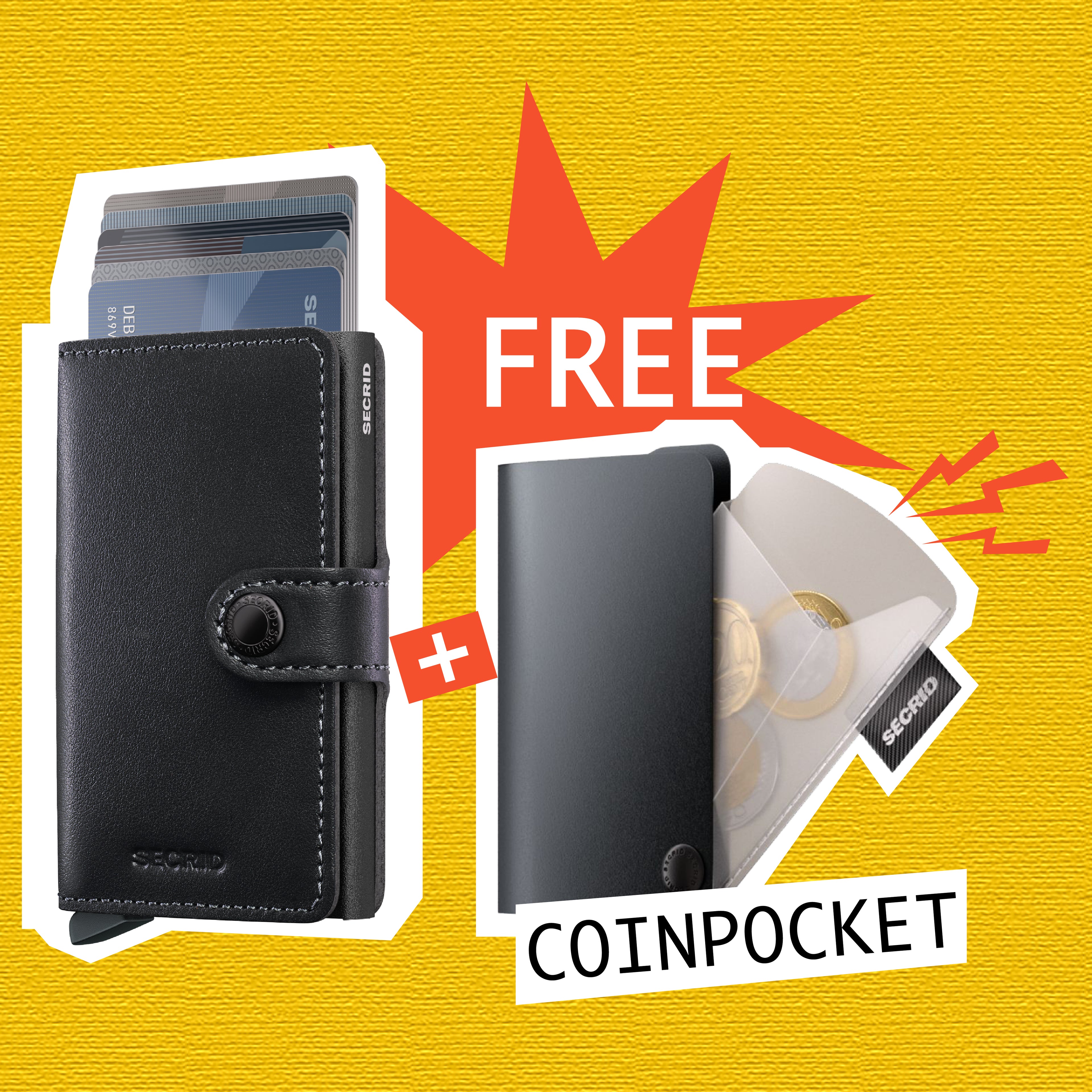 【 Miniwallet 限時優惠 】Original Black Powdercoat 送 Coinpocket 一個