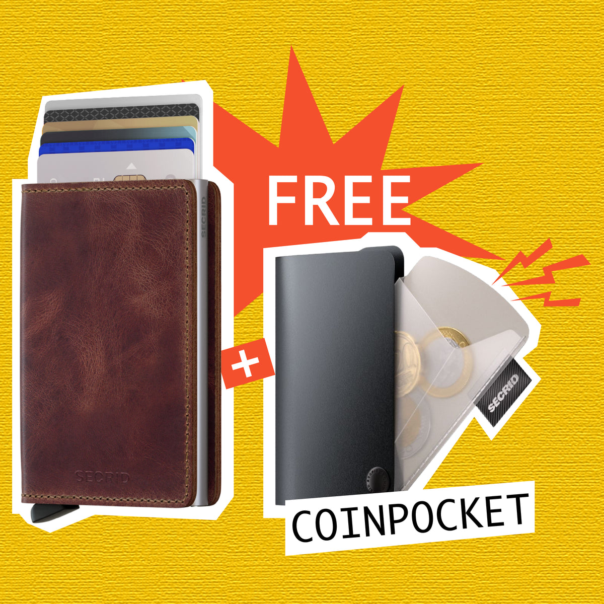 【 Slimwallet 限時優惠 】Vintage Brown 送 Coinpocket 一個