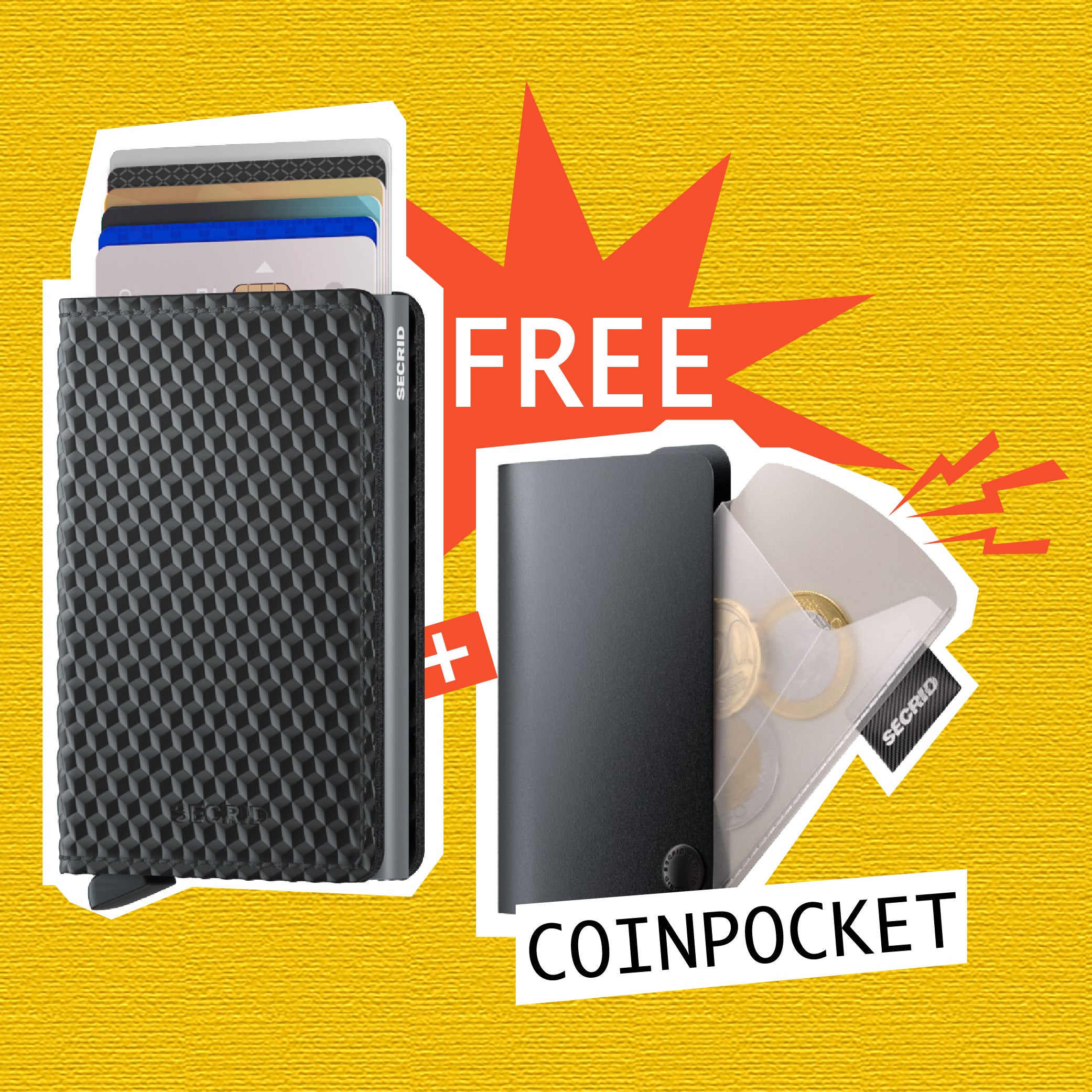 【 Slimwallet 限時優惠 】Cubic Black Titanium 送 Coinpocket 一個