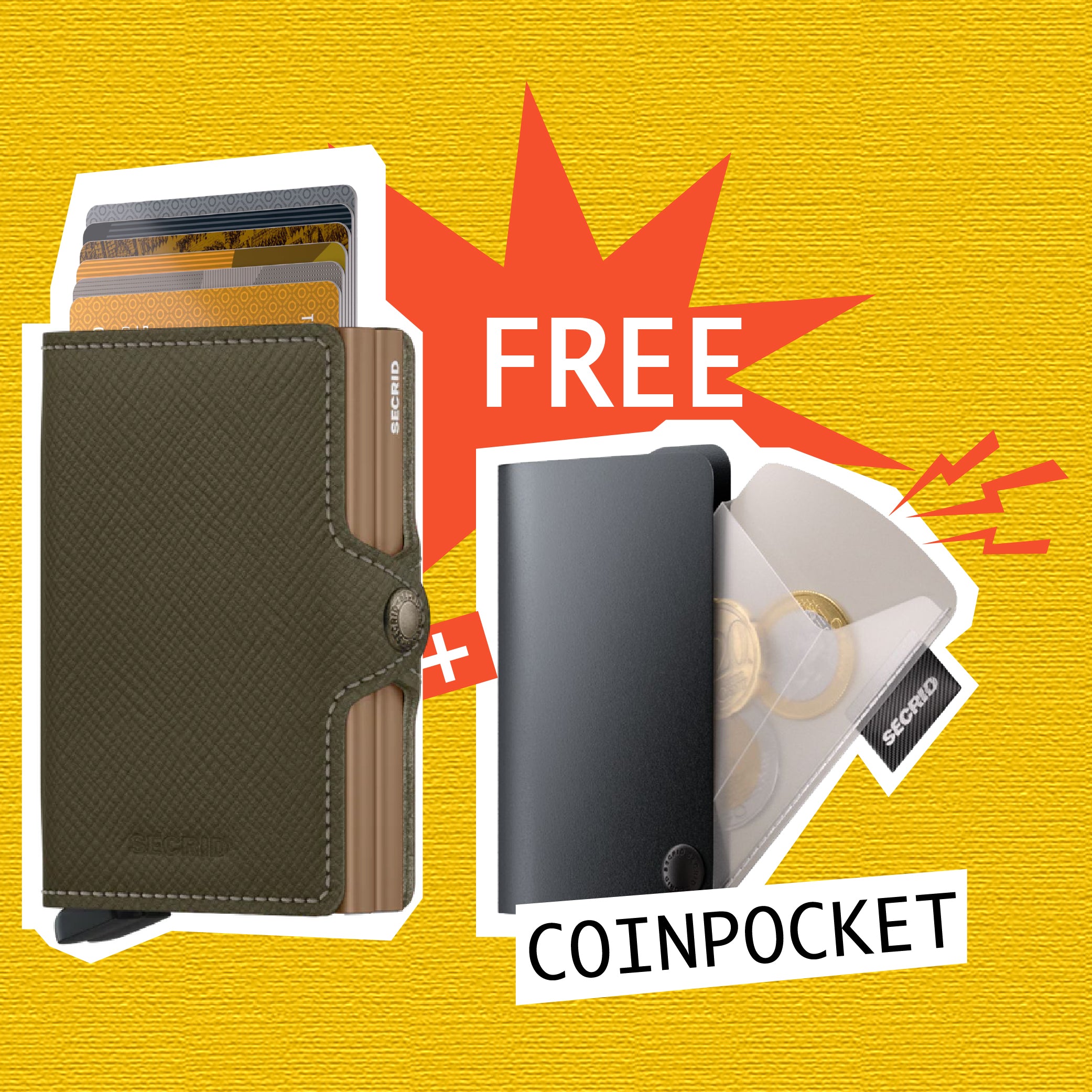 【 Twinwallet 限時優惠 】Saffiano Olive 送 Coinpocket 一個
