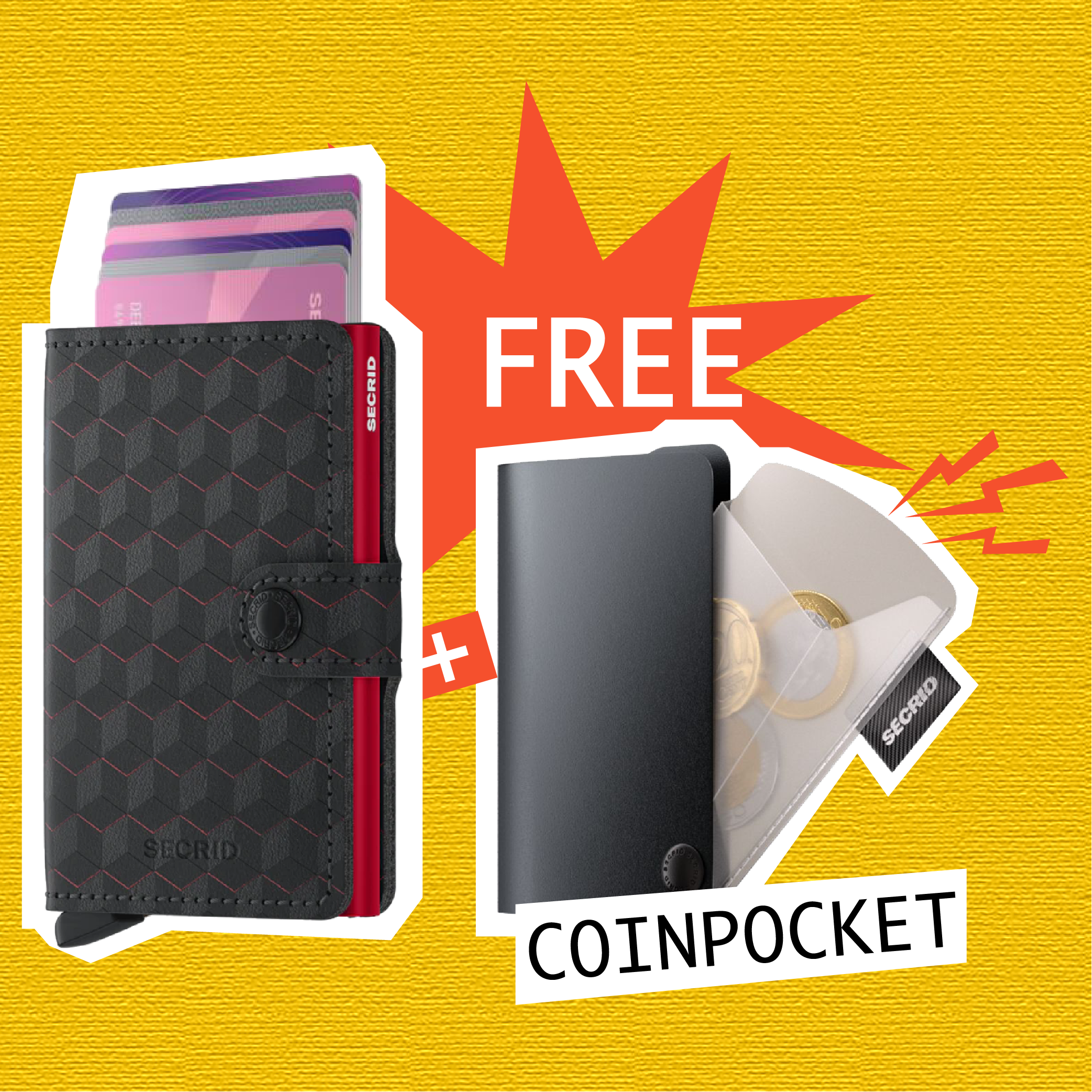 【 Miniwallet 限時優惠 】Optical Black Red 送 Coinpocket 一個