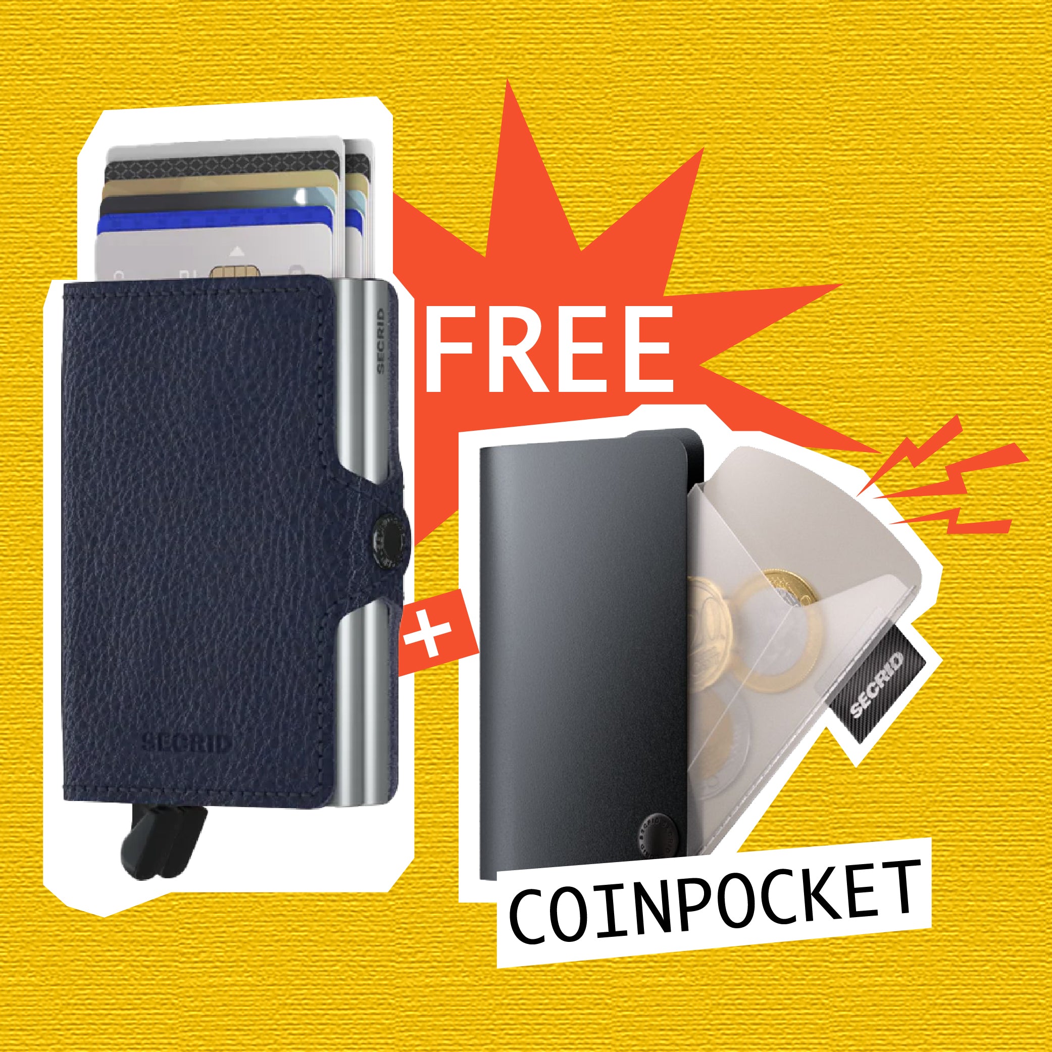 【 Twinwallet 限時優惠 】Veg Navy Silver 送 Coinpocket 一個