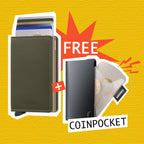 【 Slimwallet 限時優惠 】Saffiano Olive 送 Coinpocket 一個