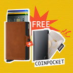 【 Twinwallet 限時優惠 】Perforated Cognac 送 Coinpocket 一個