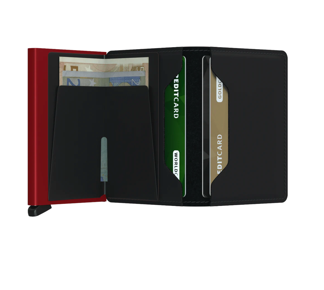 Slimwallet Matte Black Red