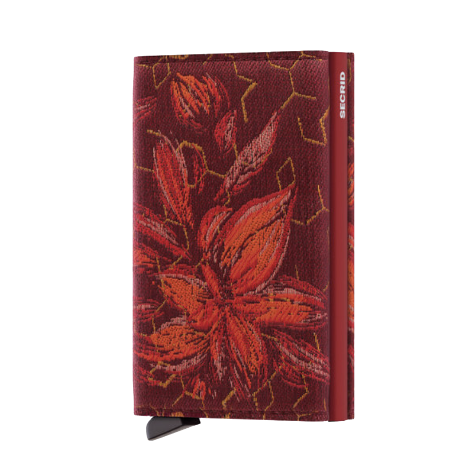 Slimwallet Jacquard Magnolia Bordeaux