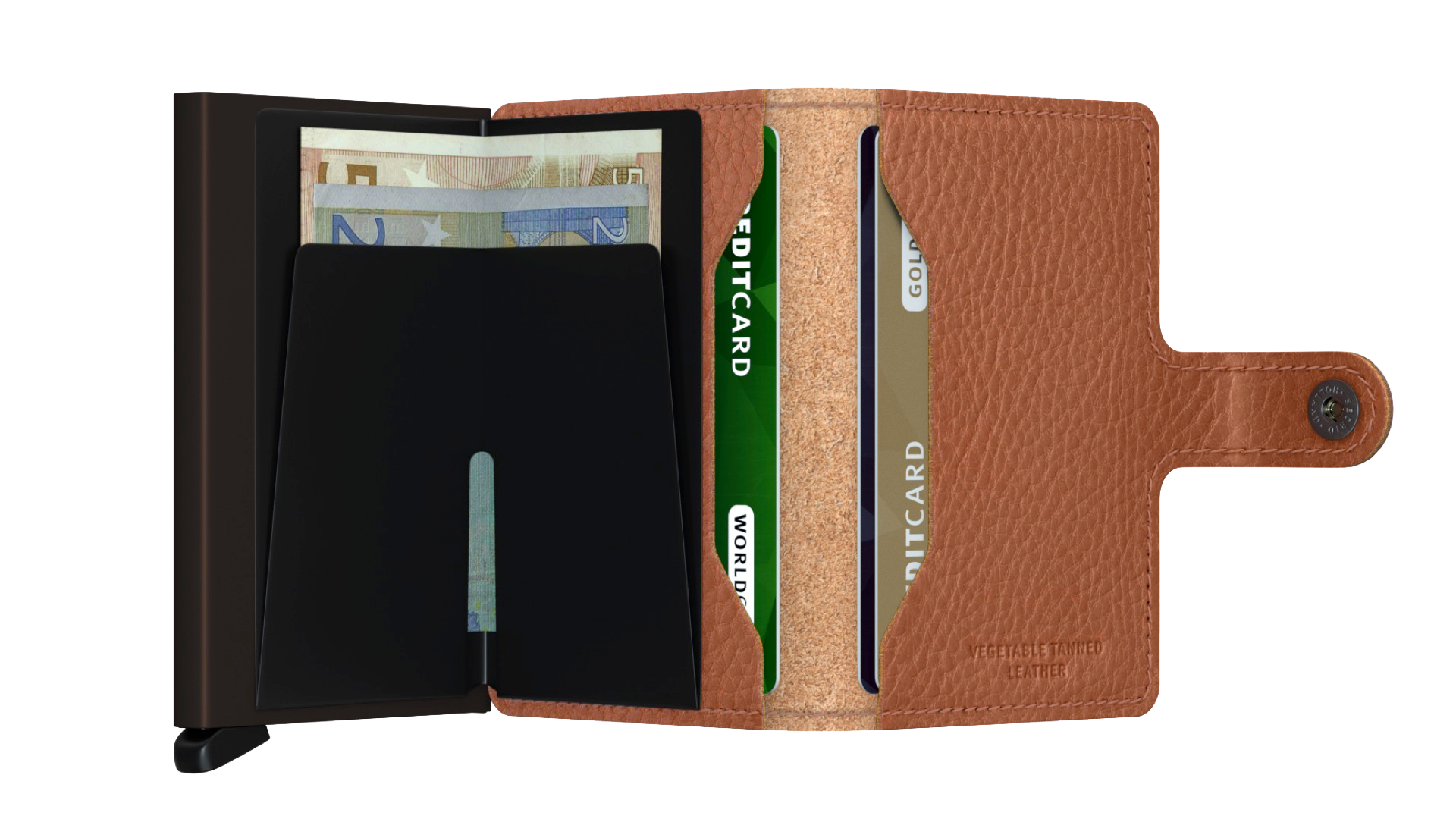 Miniwallet Veg Espresso Brown