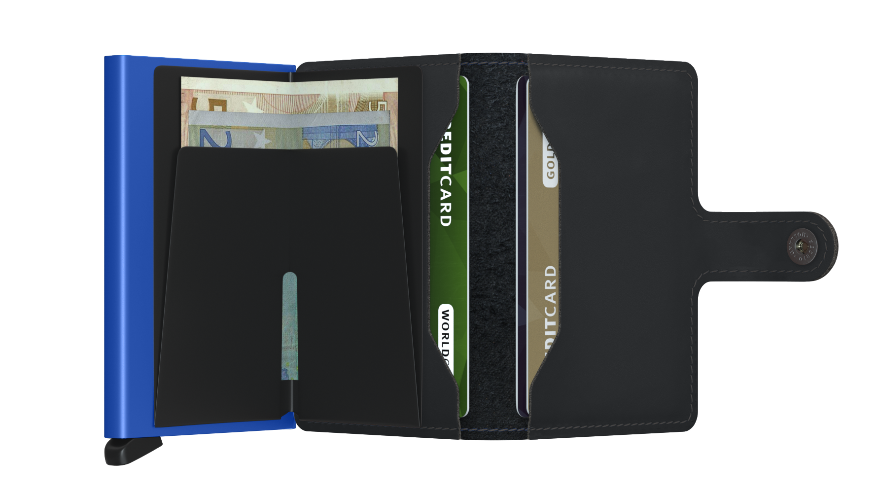 Miniwallet Matte Black Blue