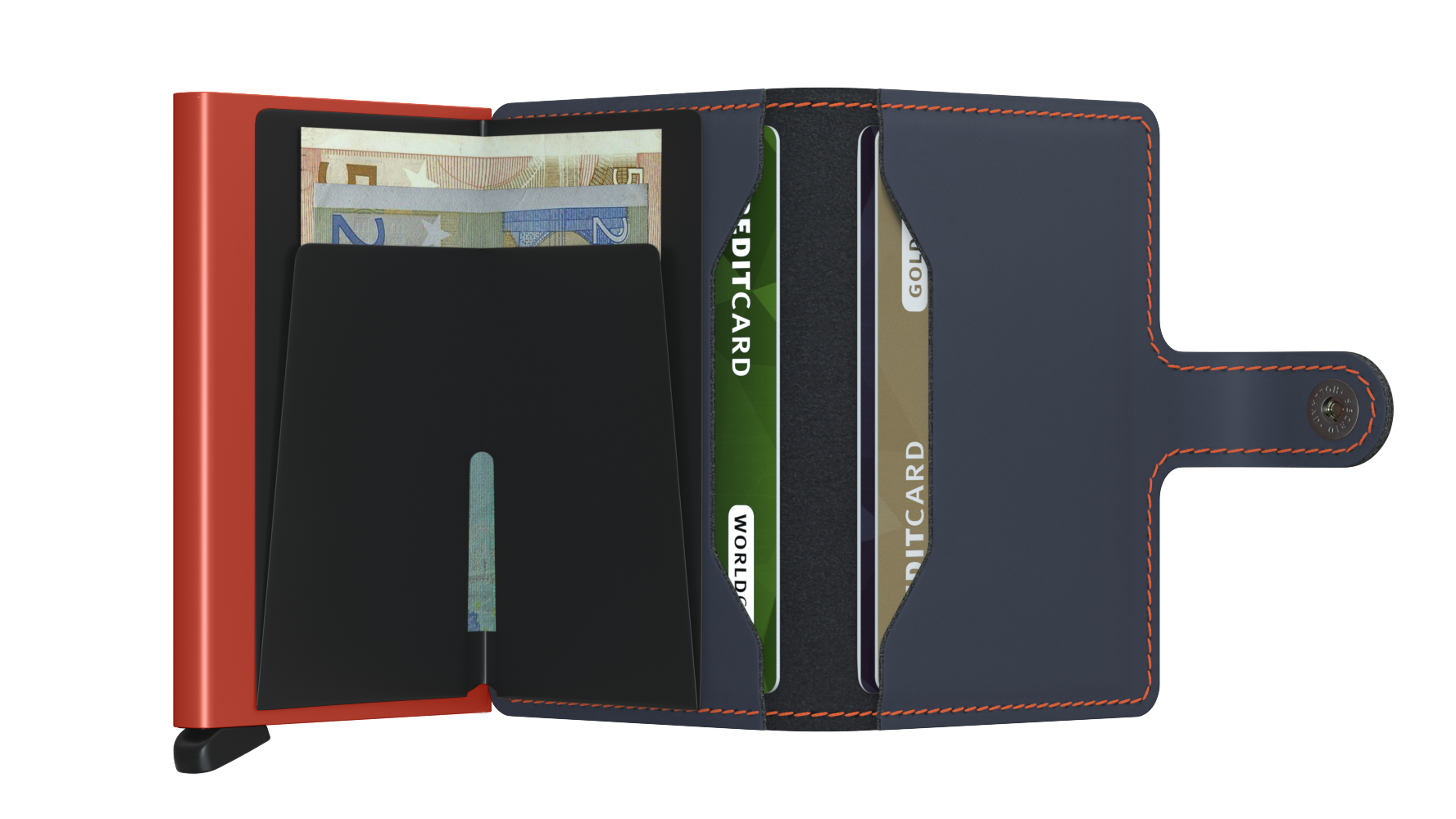 Miniwallet Matte Night Blue Orange