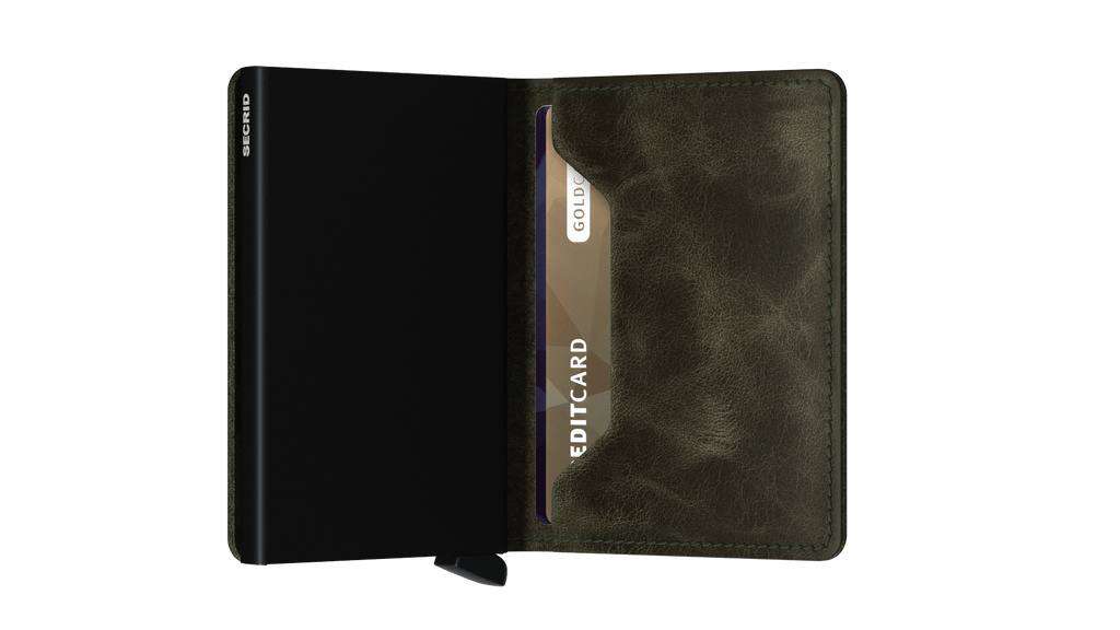 Slimwallet Vintage Olive Black