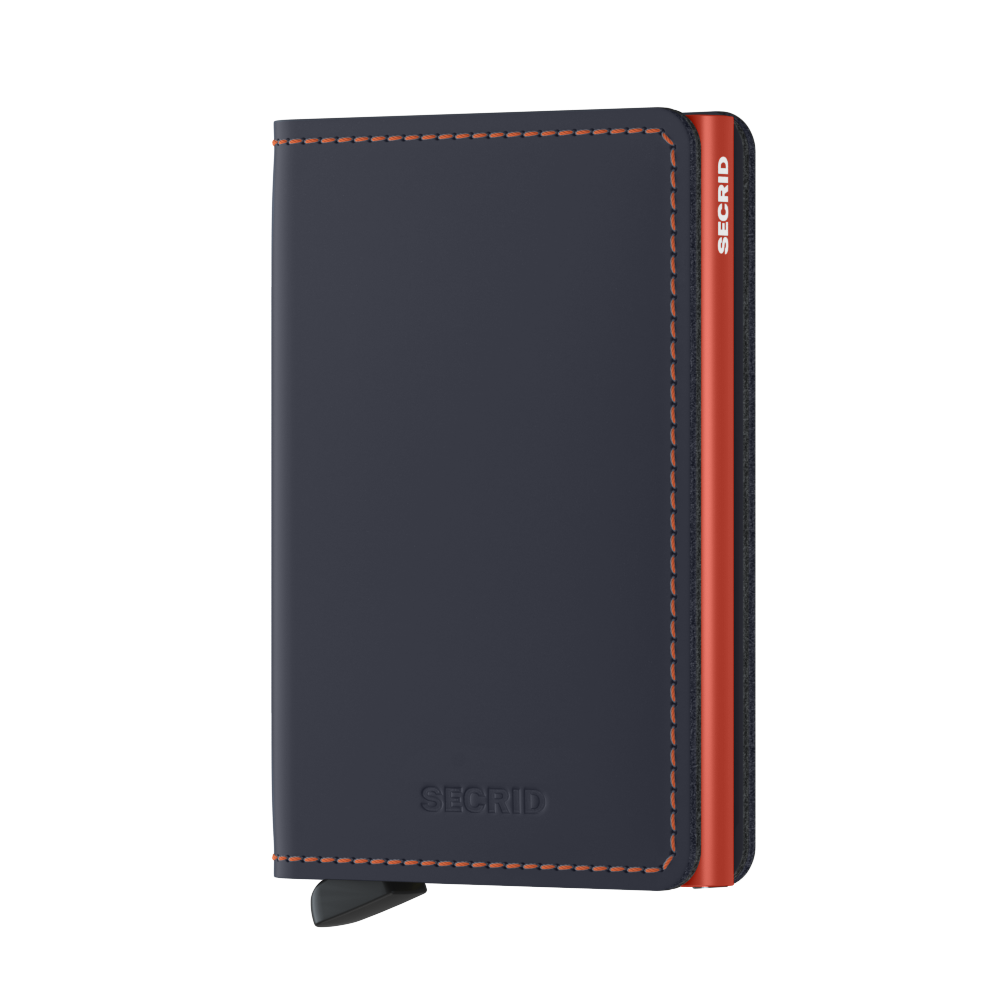 Slimwallet Matte Night Blue Orange