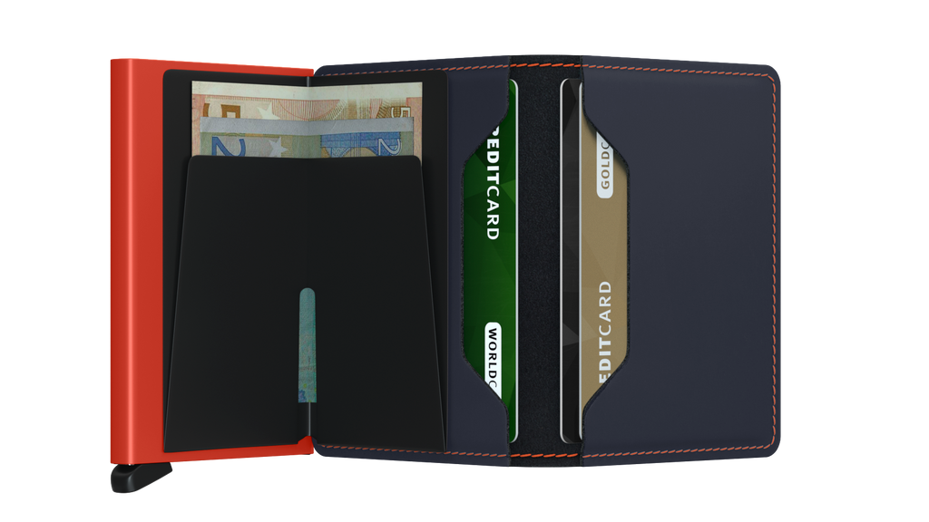 Slimwallet Matte Night Blue Orange