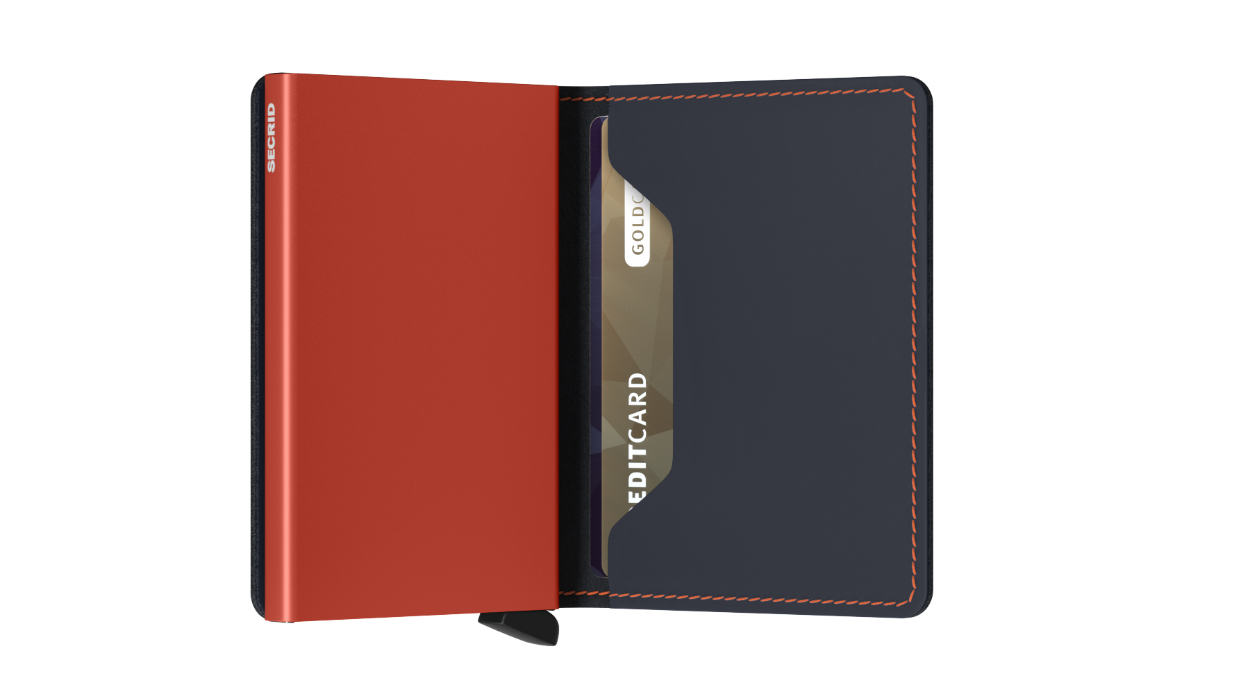 Slimwallet Matte Night Blue Orange
