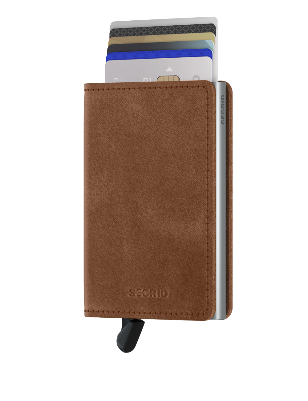 Slimwallet Vintage Cognac Silver