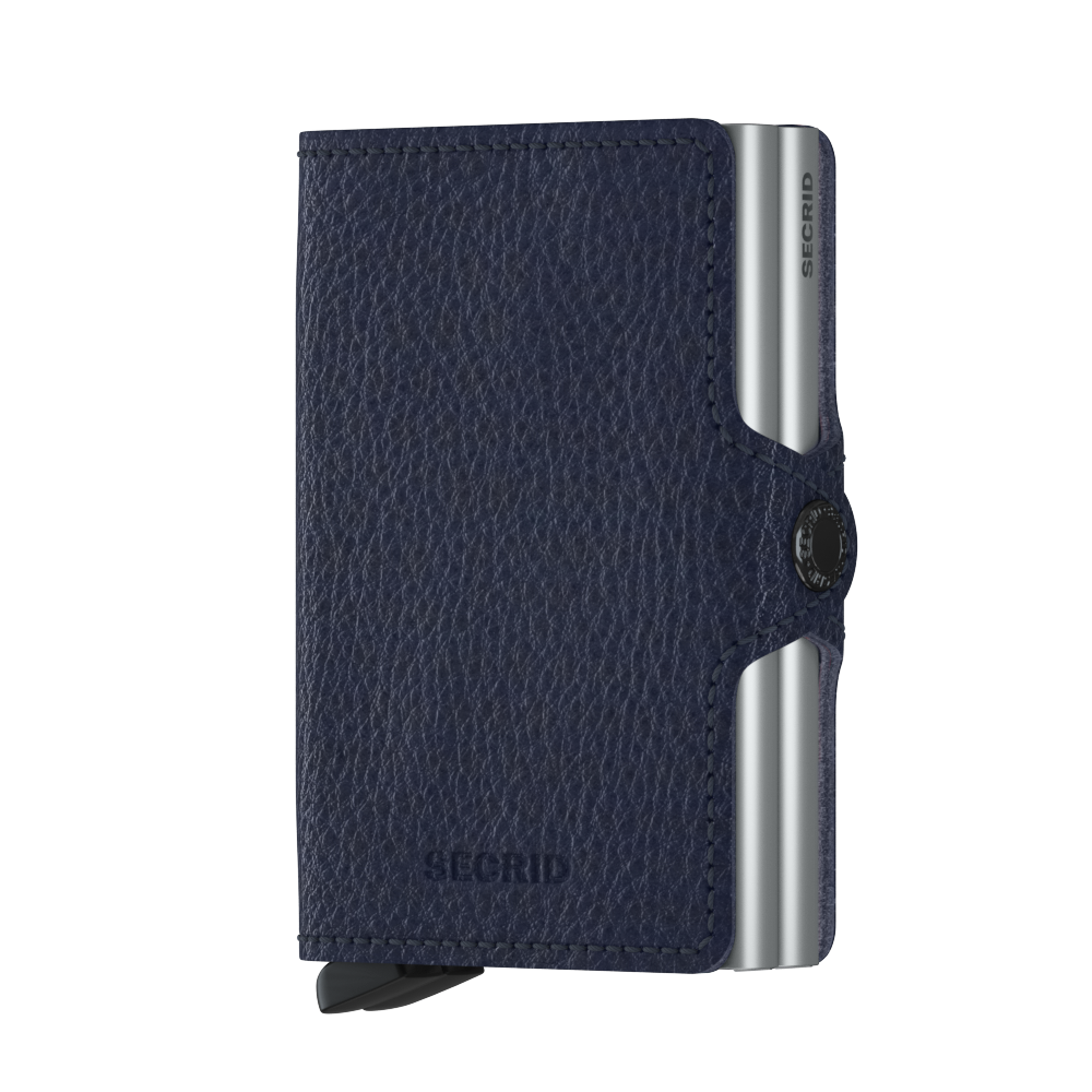 Twinwallet Veg Navy Silver