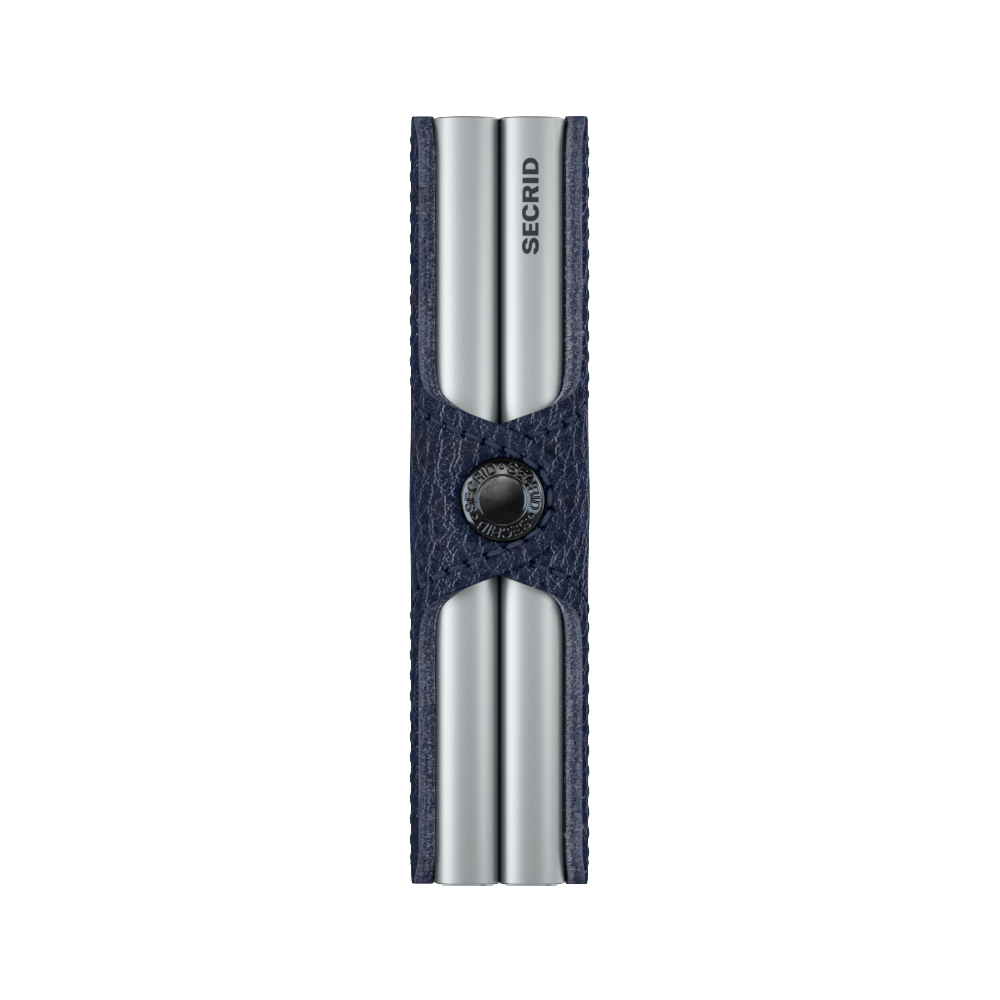 Twinwallet Veg Navy Silver