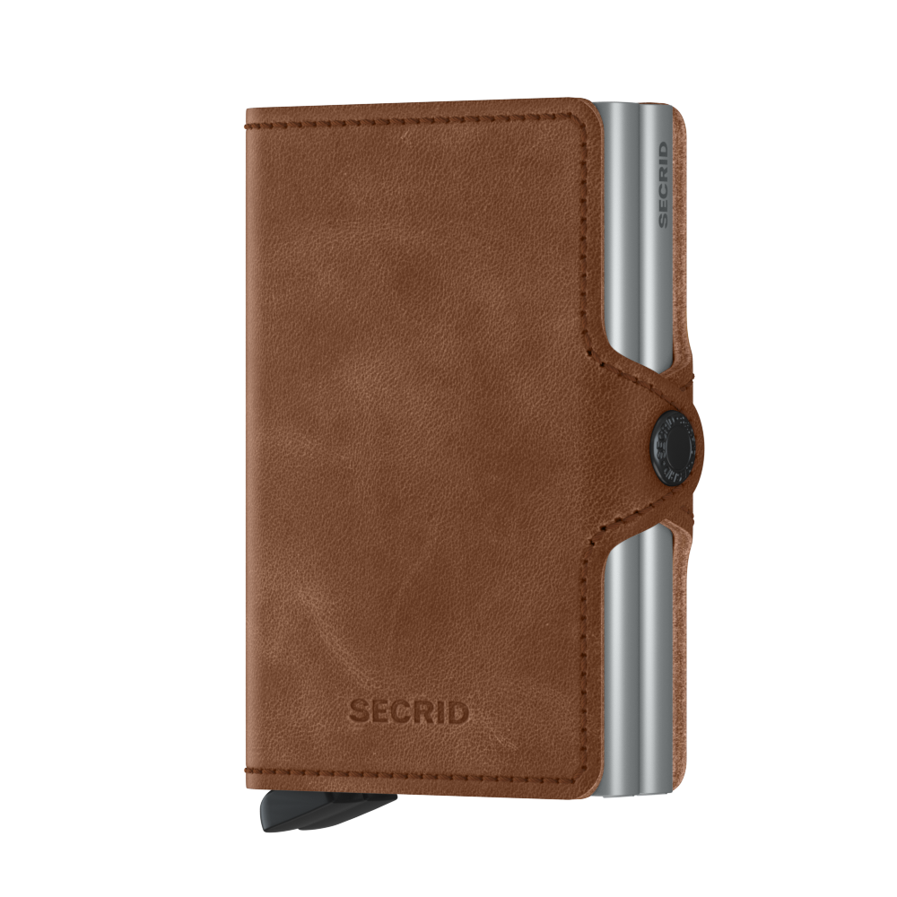 Twinwallet Vintage Cognac Silver
