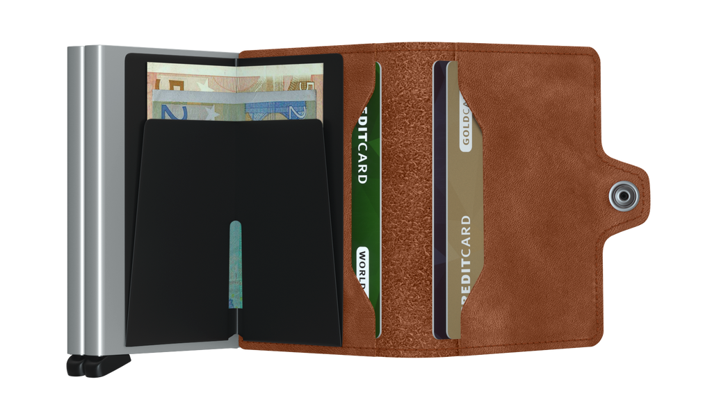 Twinwallet Vintage Cognac Silver
