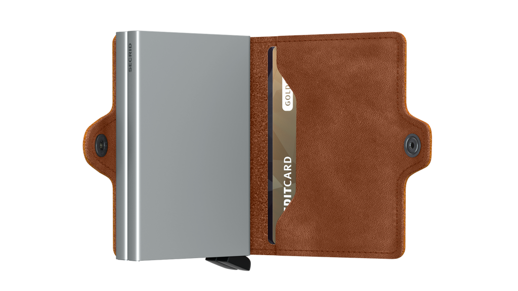 Twinwallet Vintage Cognac Silver