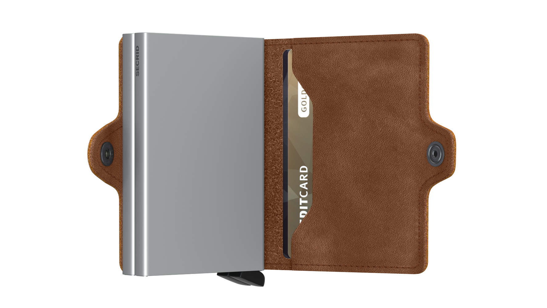 Twinwallet Vintage Cognac Silver