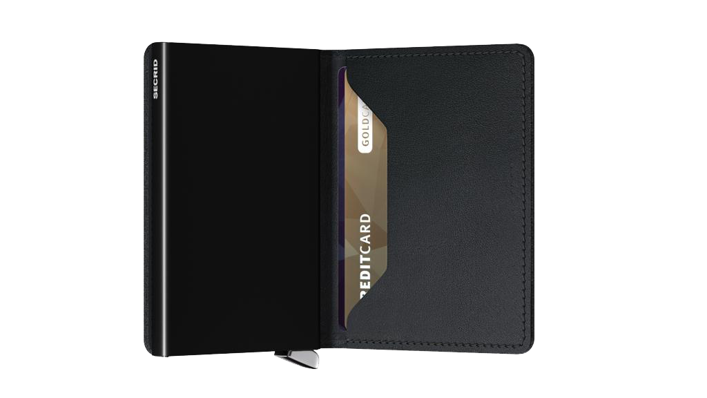 Premium Slimwallet Emboss Lines Black