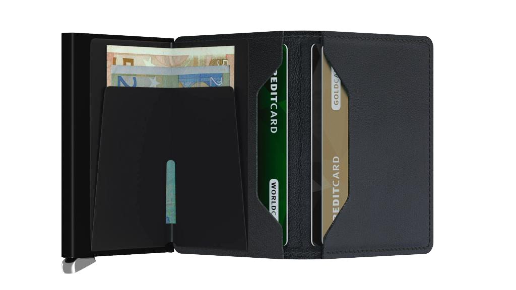 Premium Slimwallet Emboss Lines Black