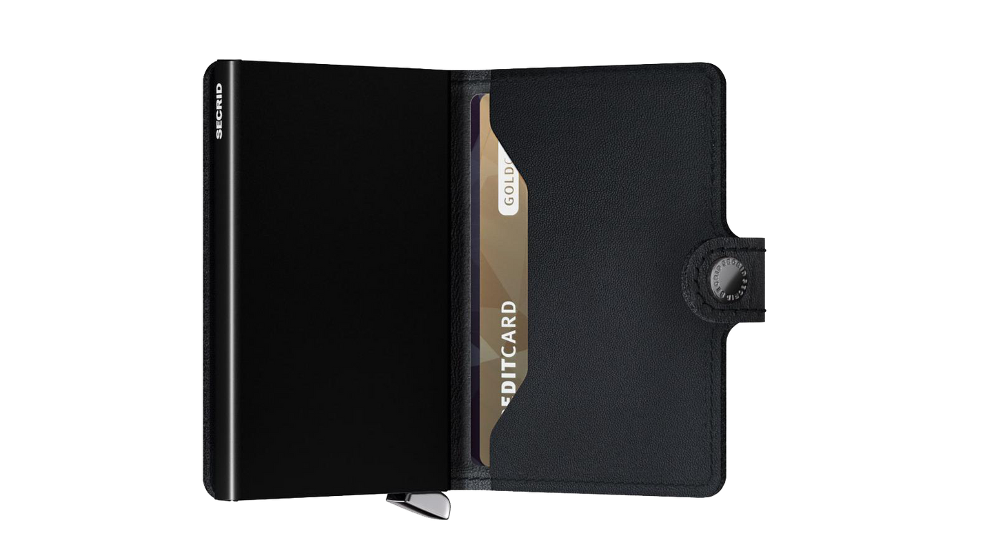 Premium Miniwallet Emboss Lines Black